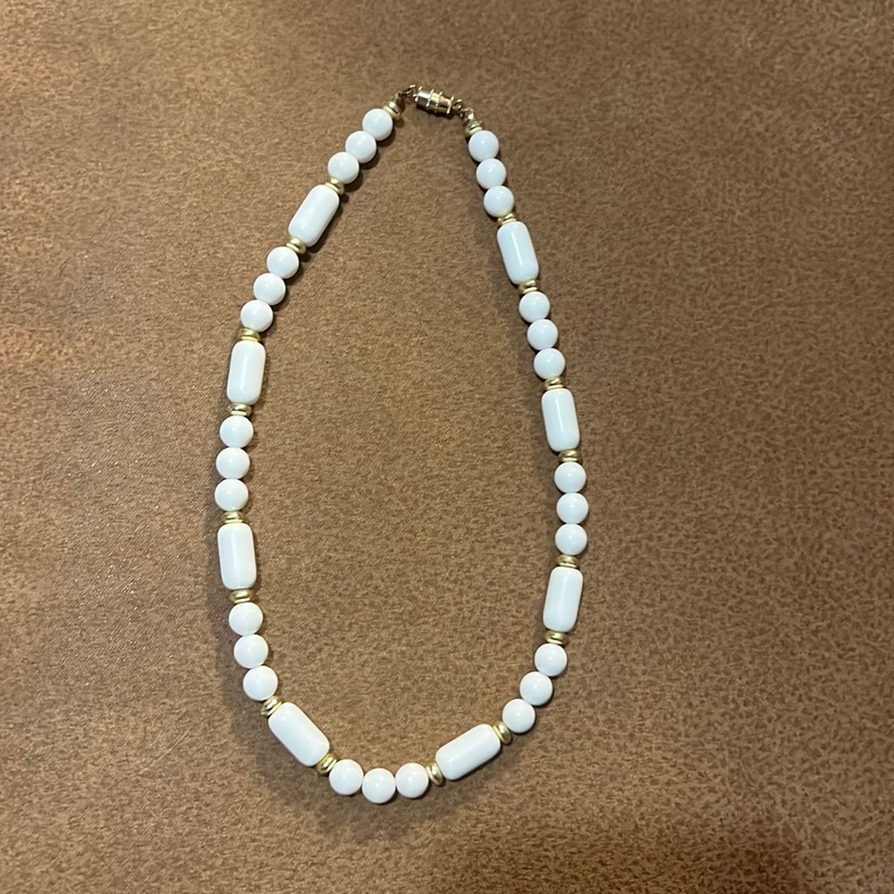 White Bead Necklace
